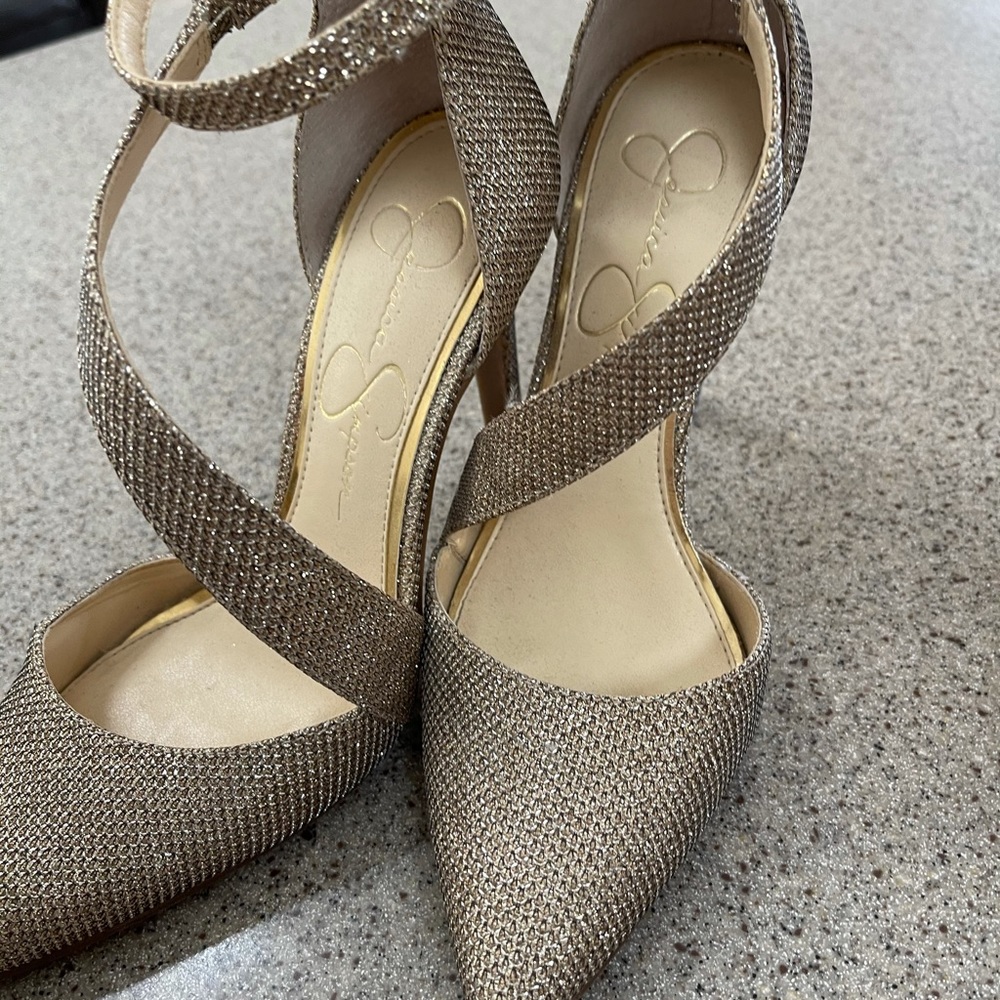 Jessica Simpson rhinestone pumps